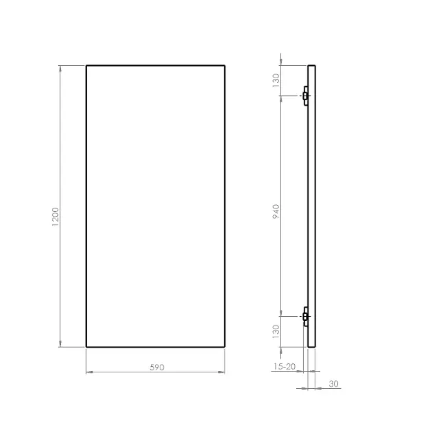 Sapho - Bathroom heating - Törölközőszárítós radiátor - RH600B – 2. kép