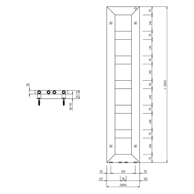 Sapho - Block - Törölközőszárítós radiátor - IR181 – 2. kép