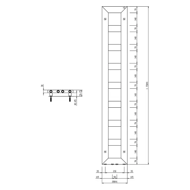 Sapho - Block - Törölközőszárítós radiátor - IR182 – 2. kép
