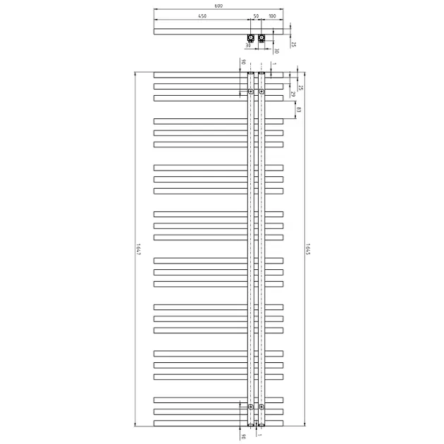 Sapho - Sophina - Törölközőszárítós radiátor - IR703W – 2. kép