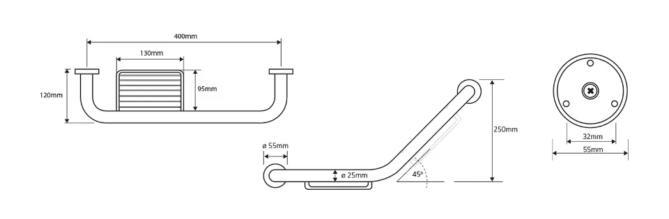 Sapho - Bathroom furnishings - Közületi kapaszkodó - XH520 – 2. kép