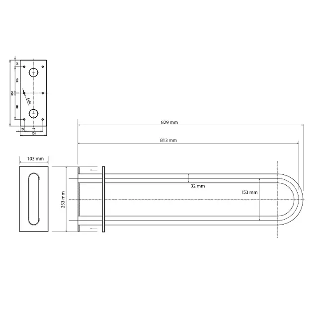 Sapho - Bathroom furnishings - Közületi kapaszkodó - XH540B – 2. kép