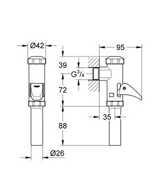 Grohe - Accessories - Közületi kiegészítők - 37141000 – 2. kép