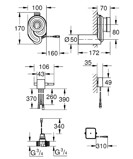 Grohe - Accessories - Közületi kiegészítők - 39368000 – 2. kép