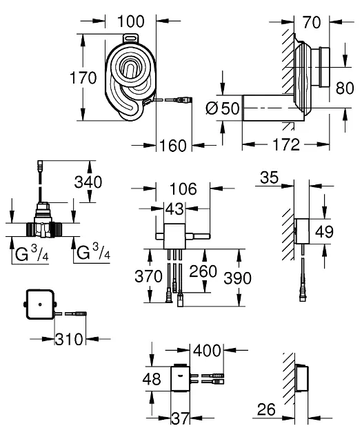Grohe - Accessories - Közületi kiegészítők - 39369000 – 2. kép