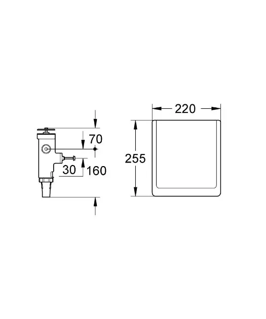 Grohe - Press flush valves - Közületi kiegészítők - 42901000 – 2. kép