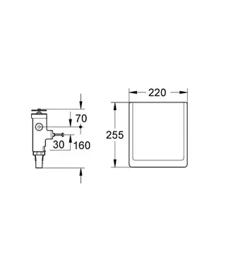 Grohe - Press flush valves - Közületi kiegészítők - 42901000 – 3. kép