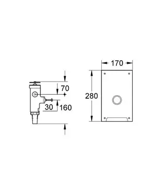 Grohe - Press flush valves - Közületi kiegészítők - 42902000 – 3. kép