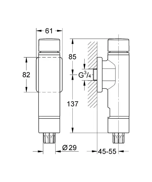 Grohe - Rondo A.S. - Közületi kiegészítők - 37349000 – 2. kép