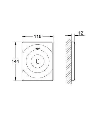 Grohe - Tectron Surf - Közületi kiegészítők - 37336001 – 2. kép