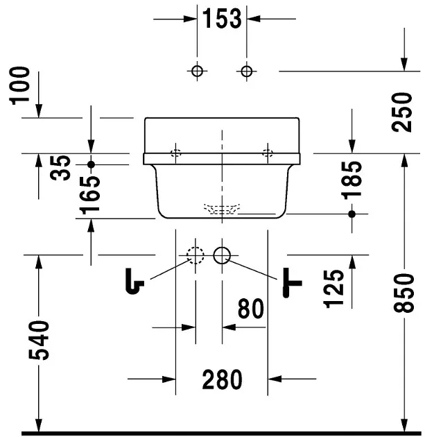 Duravit - Starck 3 - Közületi kiöntő - 03134800001 – 4. kép
