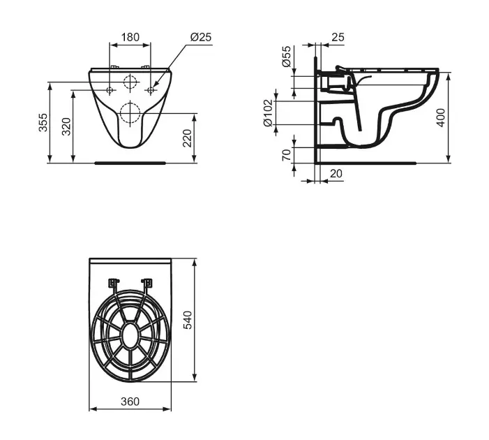 Ideal Standard - i.Life A - Közületi kiöntő - T5720HY – 2. kép