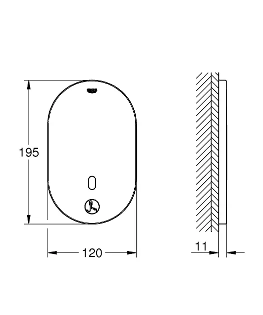 Grohe - Eurosmart Cosmopolitan E - Közületi mosdó csaptelep - 36463000 – 2. kép