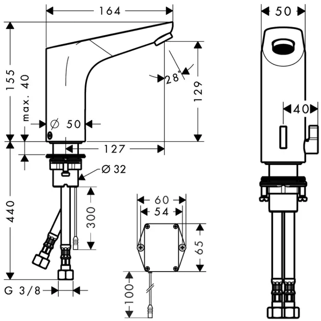 Hansgrohe - Focus E2 - Közületi mosdó csaptelep - 31171000 – 2. kép