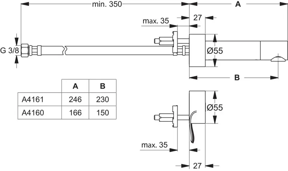Ideal Standard - CeraPlus - Közületi mosdó csaptelep - A4161AA – 2. kép