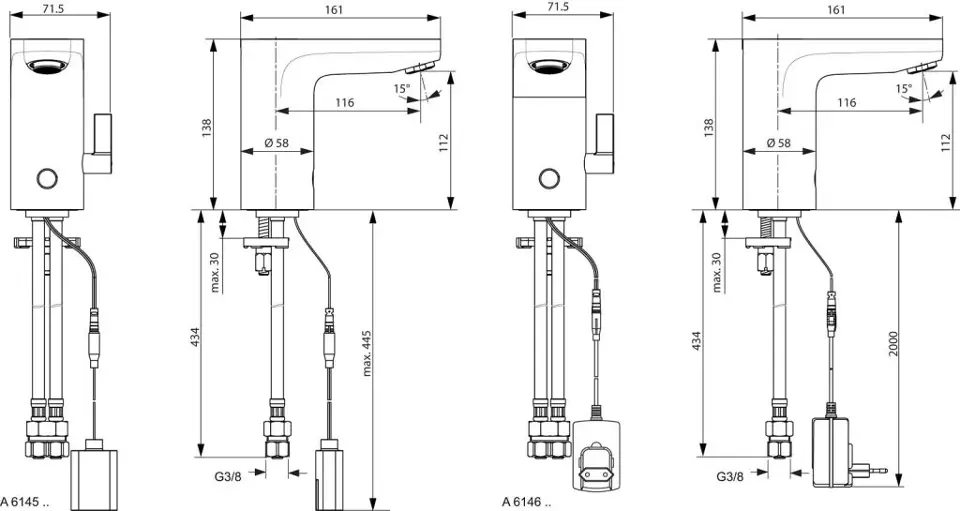 Ideal Standard - CeraPlus - Közületi mosdó csaptelep - A6145AA – 2. kép
