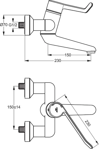 Ideal Standard - CeraPlus - Közületi mosdó csaptelep - B8223AA – 2. kép