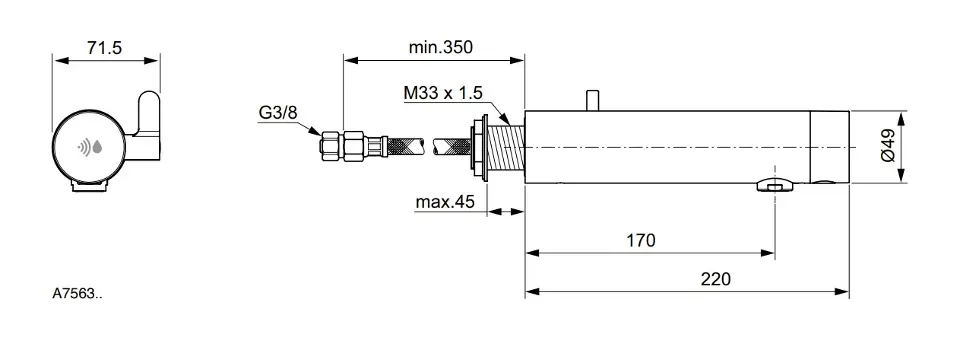 Ideal Standard - SensorFlow - Közületi mosdó csaptelep - A7563AA – 2. kép