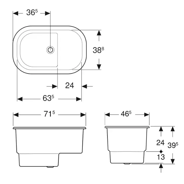 Geberit - Bambini - Közületi mosdó - 407730016 – 2. kép