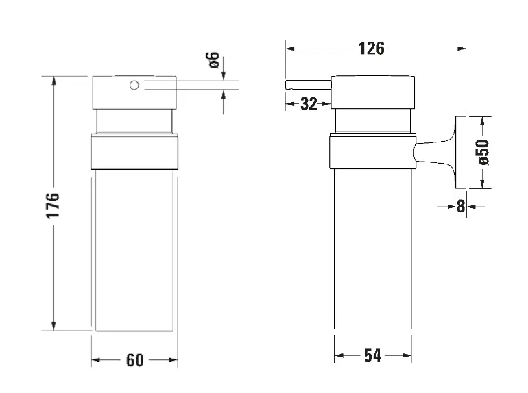 Duravit - Starck T - Közületi szappanadagoló - 0099350400 – 2. kép