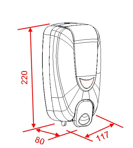 Novaservis - Accessories for sanitary facilities - Közületi szappanadagoló - 69084,1 – 2. kép