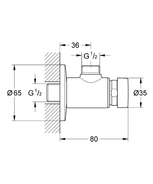 Grohe - Euroeco Cosmopolitan T - Közületi zuhanypanel - 36267000 – 2. kép