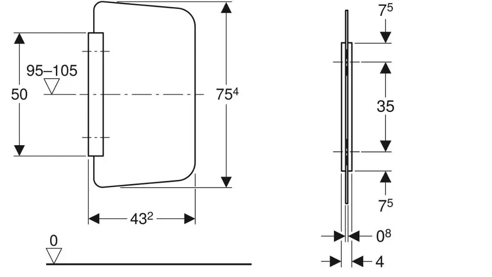 Geberit - Piszoár - 115.205.TD.1 – 2. kép