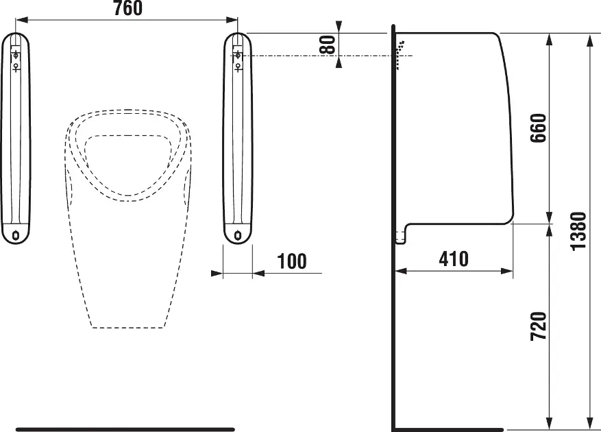 Jika - Split - Piszoár - H8476010000001 – 2. kép