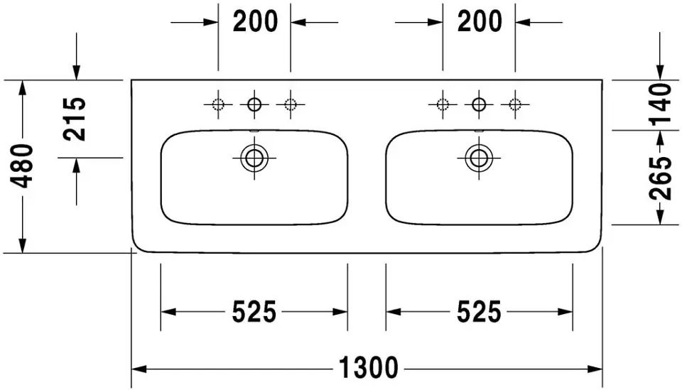 Duravit - DuraStyle - Dupla mosdó - 2338130000 – 2. kép