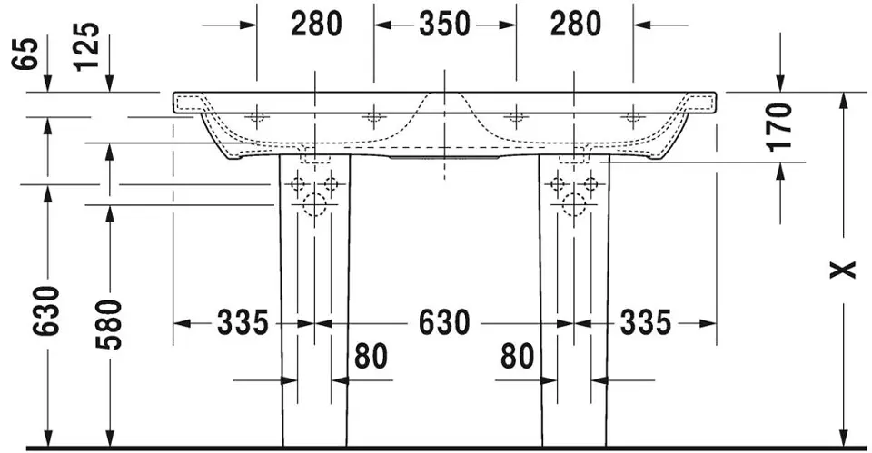 Duravit - DuraStyle - Dupla mosdó - 2338130000 – 3. kép