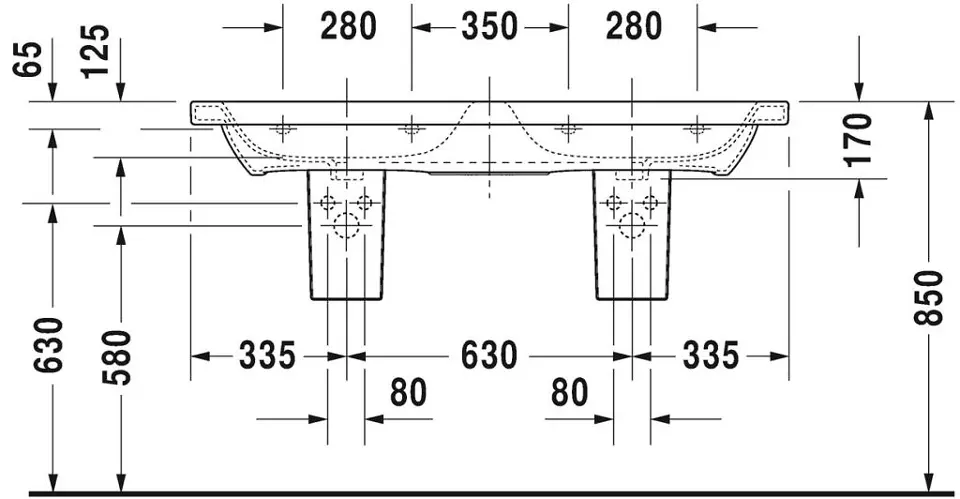 Duravit - DuraStyle - Dupla mosdó - 2338130000 – 4. kép