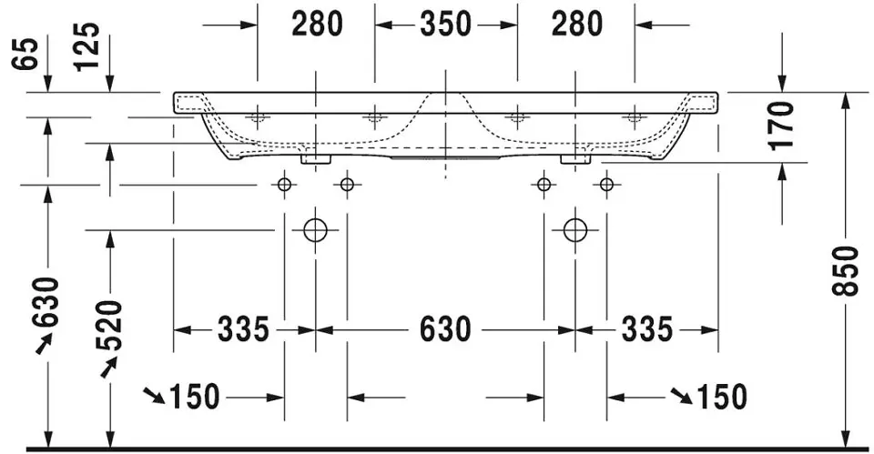 Duravit - DuraStyle - Dupla mosdó - 2338130000 – 5. kép