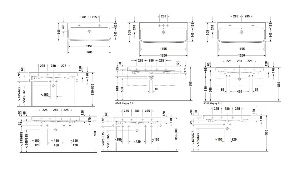 Duravit - Happy D.2 - Dupla mosdó - 2318120026 – 2. kép