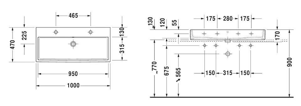 Duravit - Vero Air - Dupla mosdó - 2350100026 – 2. kép