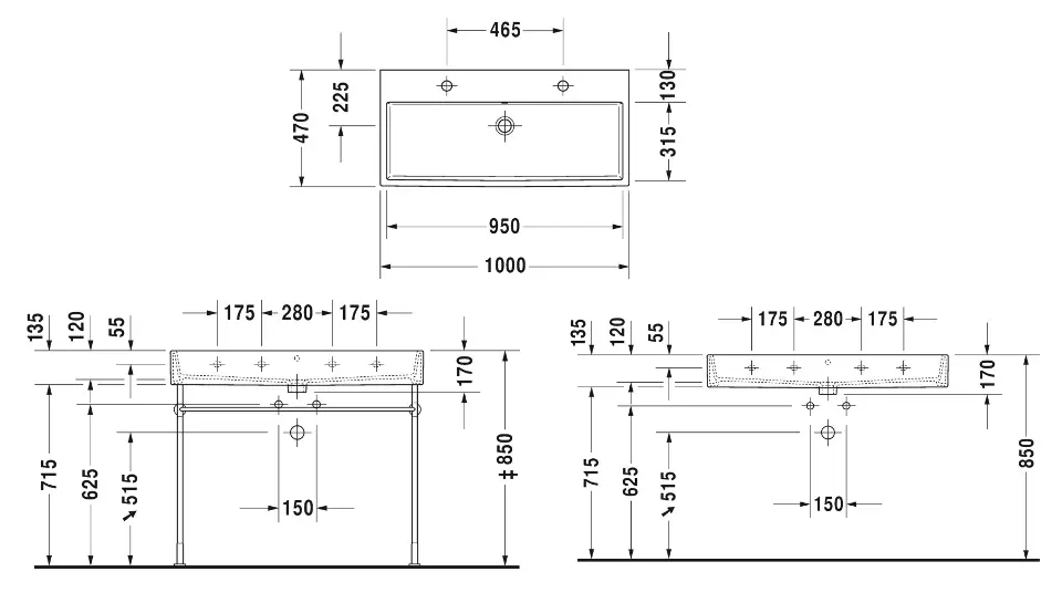 Duravit - Vero Air - Dupla mosdó - 2350100043 – 2. kép