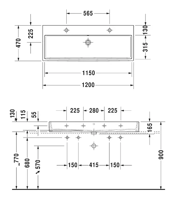 Duravit - Vero Air - Dupla mosdó - 2350120026 – 2. kép