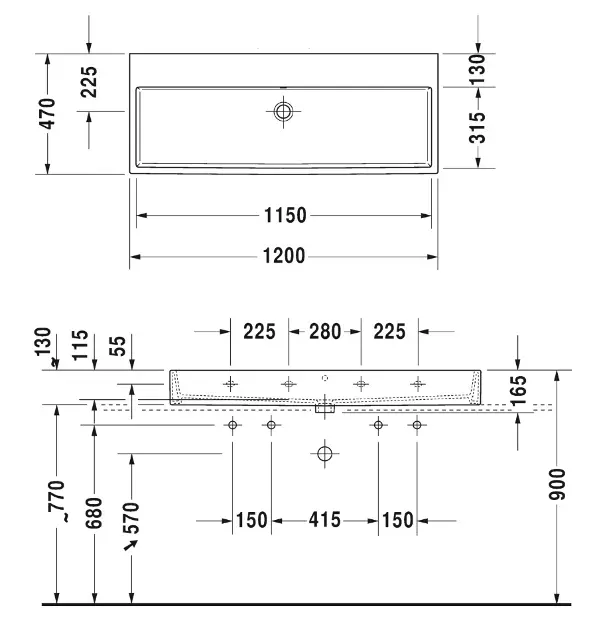 Duravit - Vero Air - Dupla mosdó - 2350120028 – 2. kép