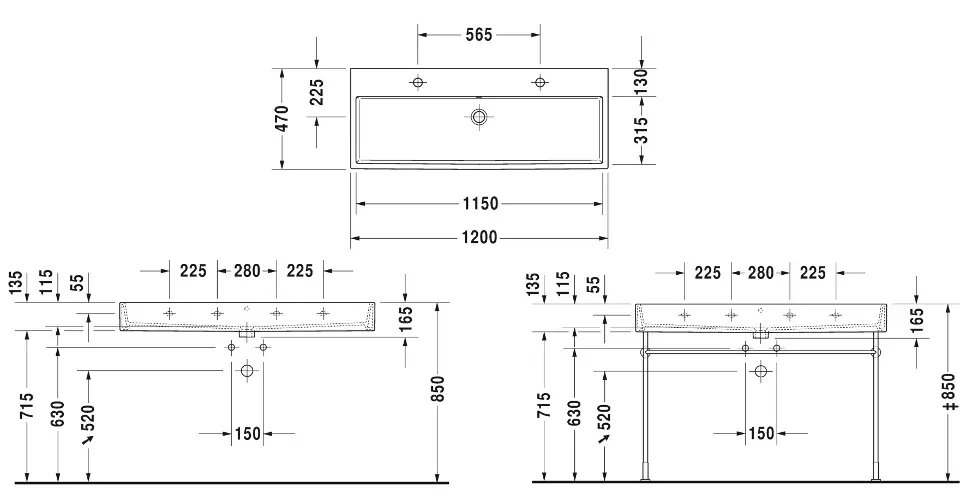 Duravit - Vero Air - Dupla mosdó - 23501200431 – 2. kép