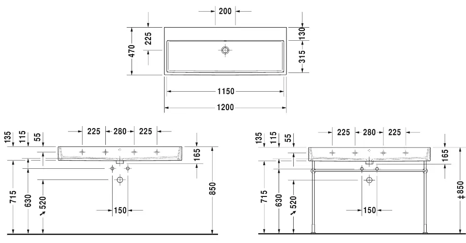 Duravit - Vero Air - Dupla mosdó - 2350120060 – 2. kép
