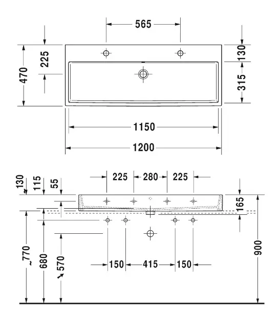 Duravit - Vero Air - Dupla mosdó - 2350120072 – 2. kép
