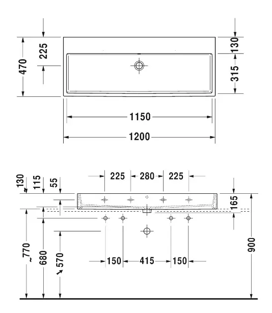 Duravit - Vero Air - Dupla mosdó - 2350120079 – 2. kép