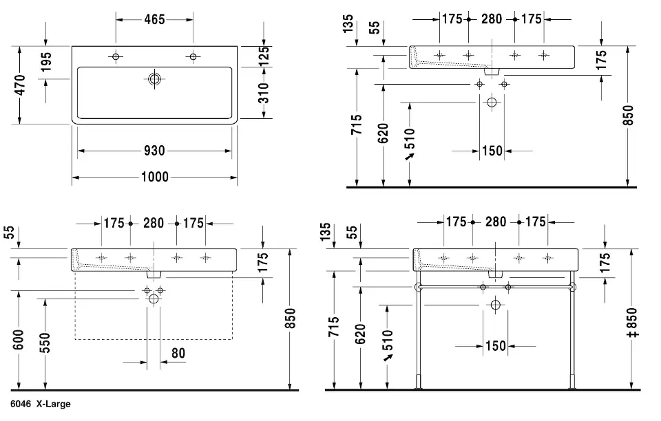 Duravit - Vero - Dupla mosdó - 04541000241 – 2. kép