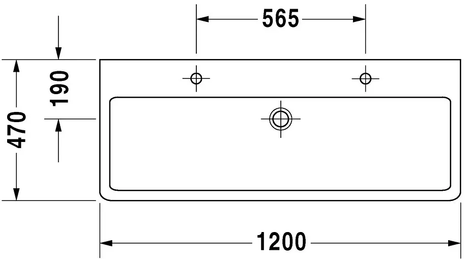 Duravit - Vero - Dupla mosdó - 0454120024 – 2. kép