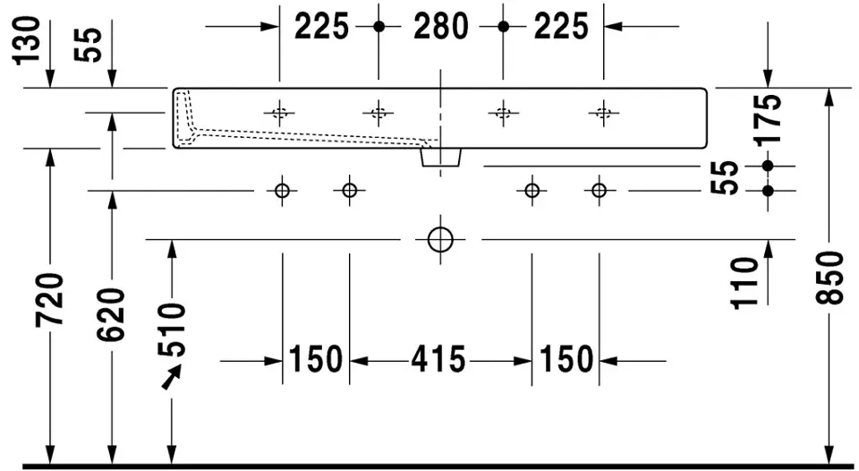 Duravit - Vero - Dupla mosdó - 0454120024 – 3. kép
