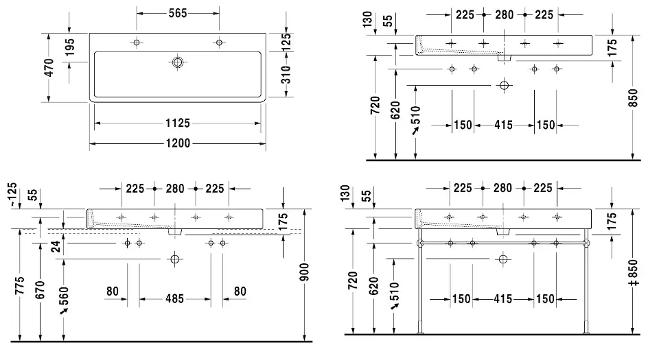Duravit - Vero - Dupla mosdó - 04541200261 – 2. kép