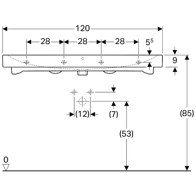 Geberit - iCon - Dupla mosdó - 124020600 – 2. kép