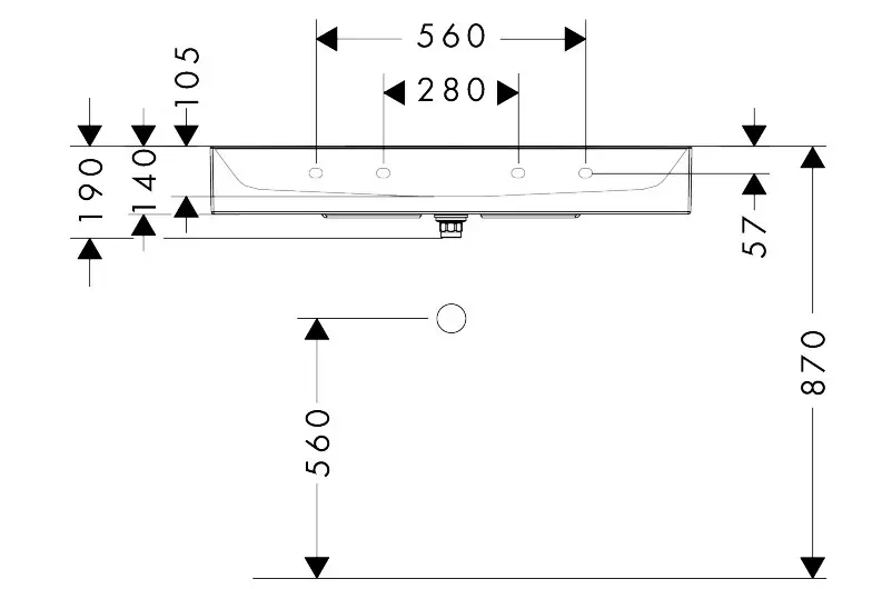Hansgrohe - Xevolos E - Dupla mosdó - 61101450 – 3. kép