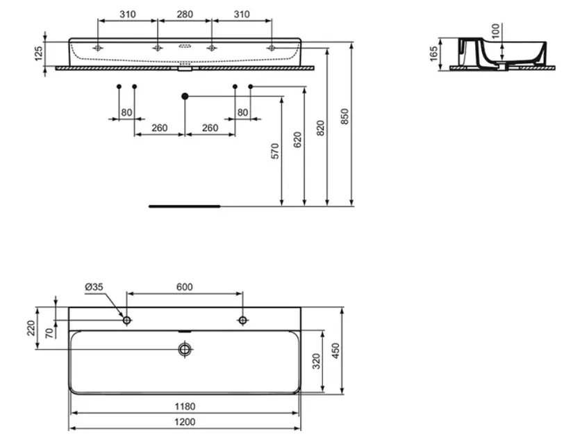 Ideal Standard - Conca Ceram - Dupla mosdó - T380301 – 2. kép