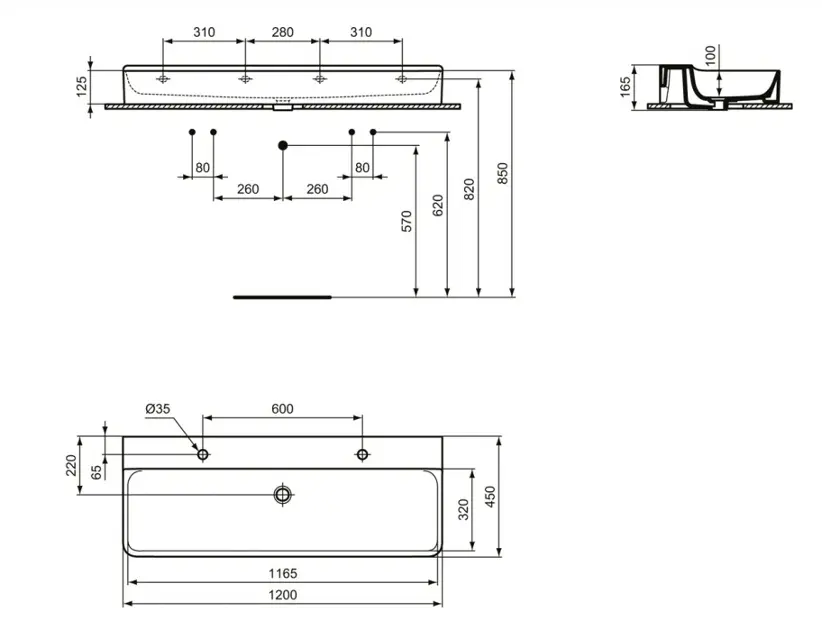 Ideal Standard - Conca Ceram - Dupla mosdó - T380801 – 2. kép
