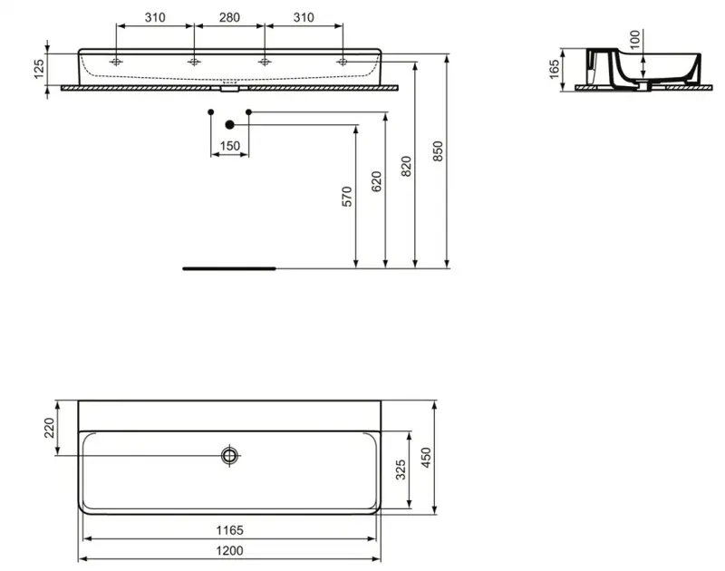 Ideal Standard - Conca Ceram - Dupla mosdó - T384501 – 2. kép
